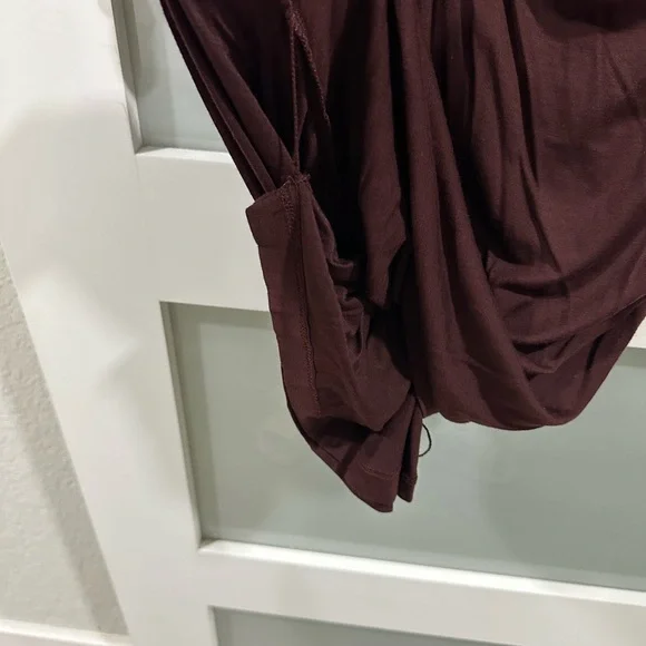 Express Burgundy Ruched Dress - Picture 3 of 3